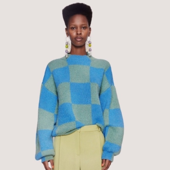 Stine Goya Adonis Checkered Sweater NEW - Picture 1 of 10